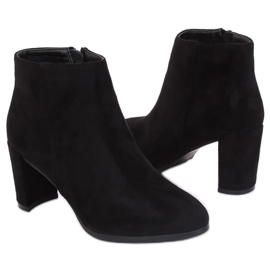 Classic black high-heeled boots A6801 Black