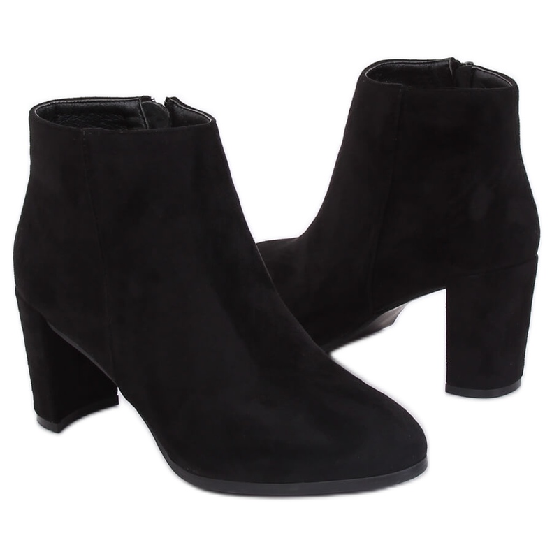 Classic black high-heeled boots A6801 Black