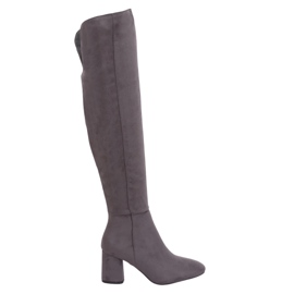 Gray Over-knee boots YQ215 Gray grey