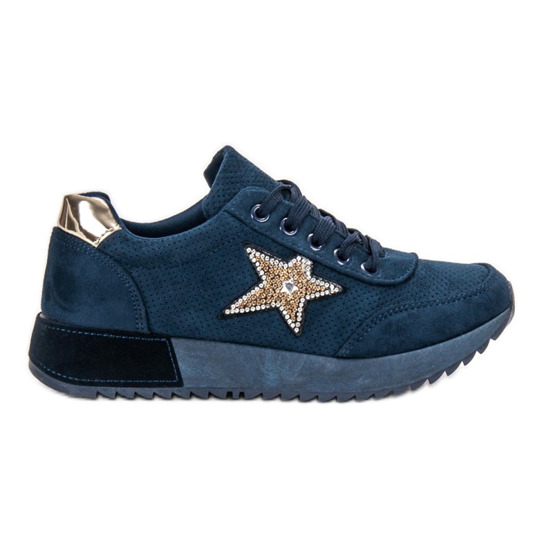SHELOVET Navy blue suede sneakers SHELOVET Navy blue suede sneakers