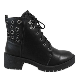 Black women's trapper boots G157-1