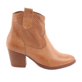 Women's uninsulated boots Anabelle 1466 Camel crocodile brown Women's uninsulated boots Anabelle 1466 Camel crocodile brown