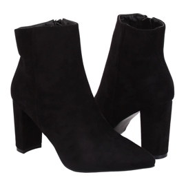 Black high-heeled boots NS039P Black