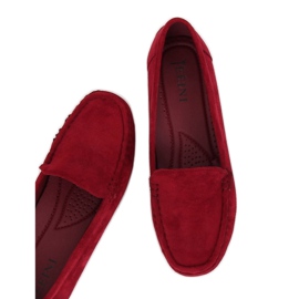 Women's maroon loafers R812-1 Wine red