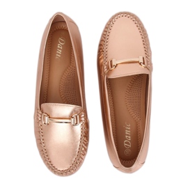Champagne women's loafers L7189A Champagne pink