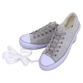 Gray Women's gray sneakers B74-28 Gray grey
