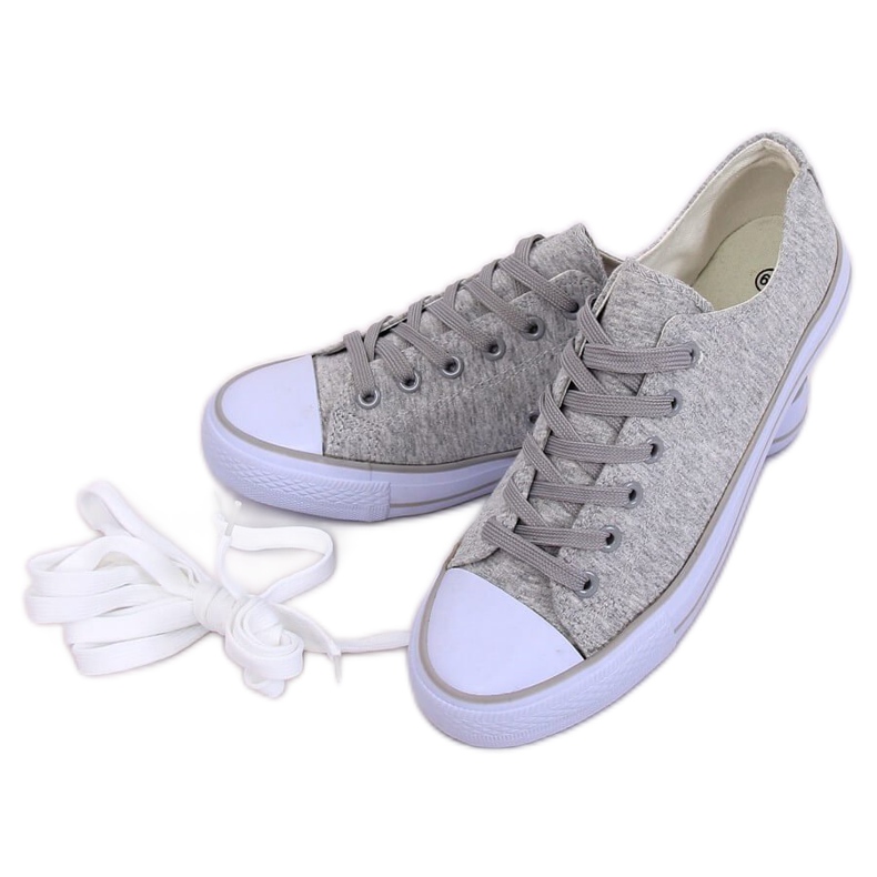 Gray Women's gray sneakers B74-28 Gray grey