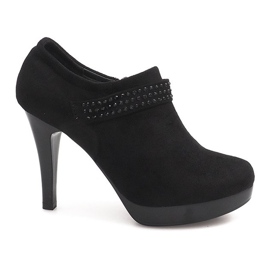 Elegant Boots On High Heel 9214-1 Black