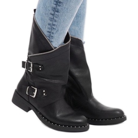 Black boots with JLA06 studs