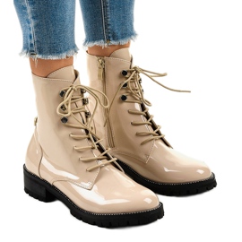 Beige high boots for women XW37278