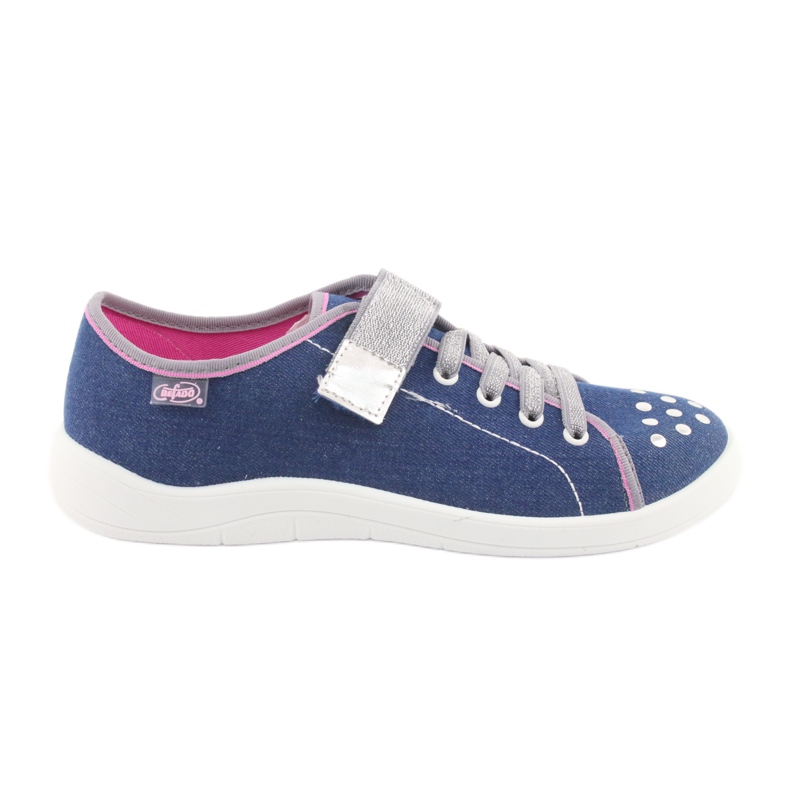 Befado children's shoes 251Q109 blue pink grey
