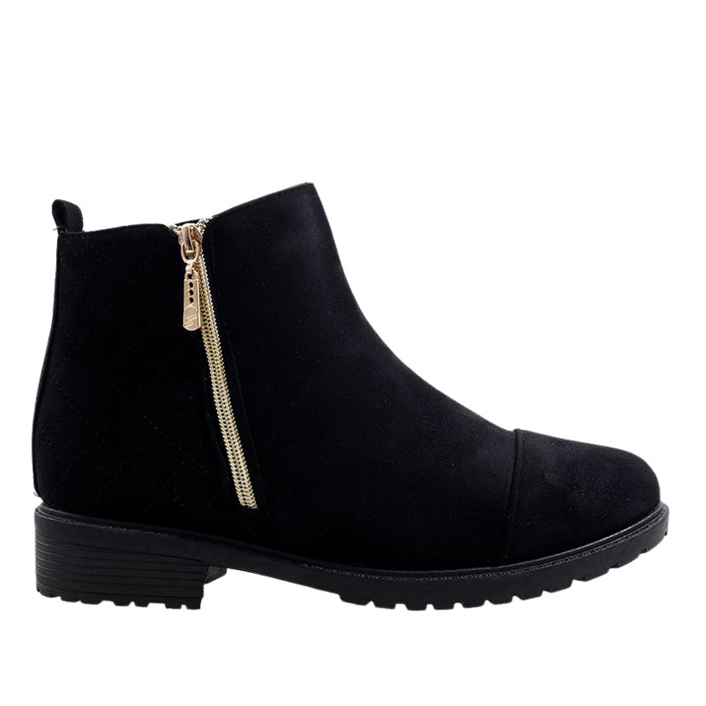 Black suede insulated boots SJ1819-1
