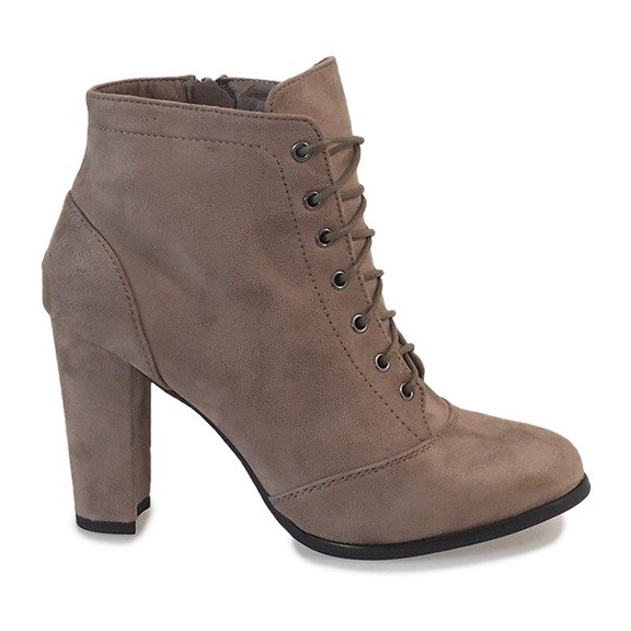 Khaki suede ankle boots on the JA161 post multicolored