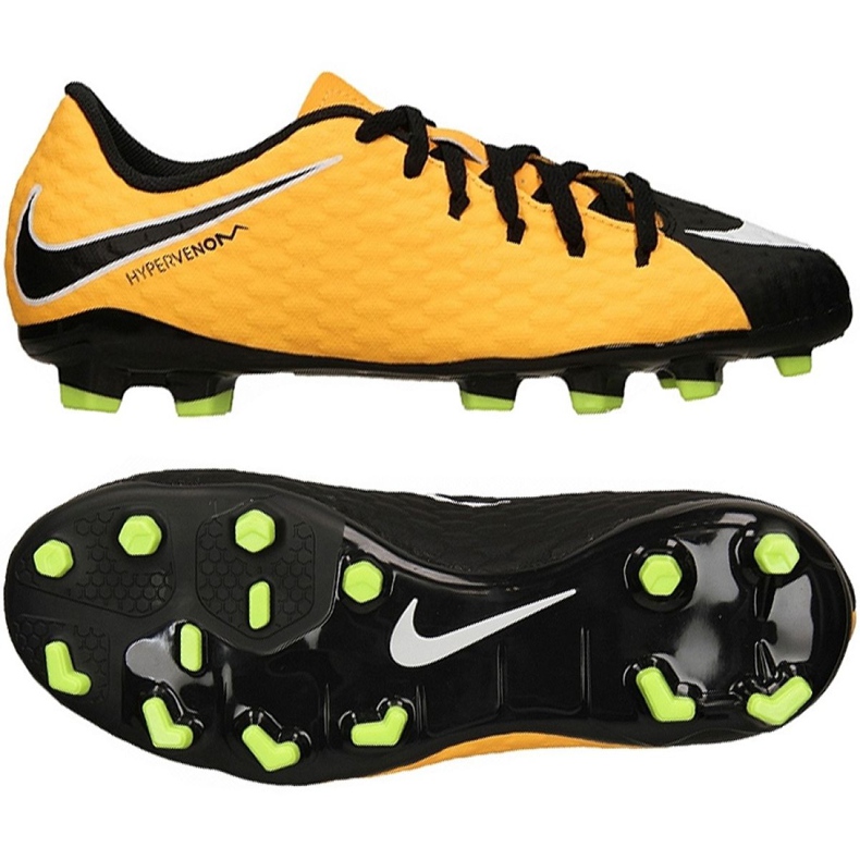 Nike Hypervenom Phelon Iii Fg Jr 852595 801 yellow shoes