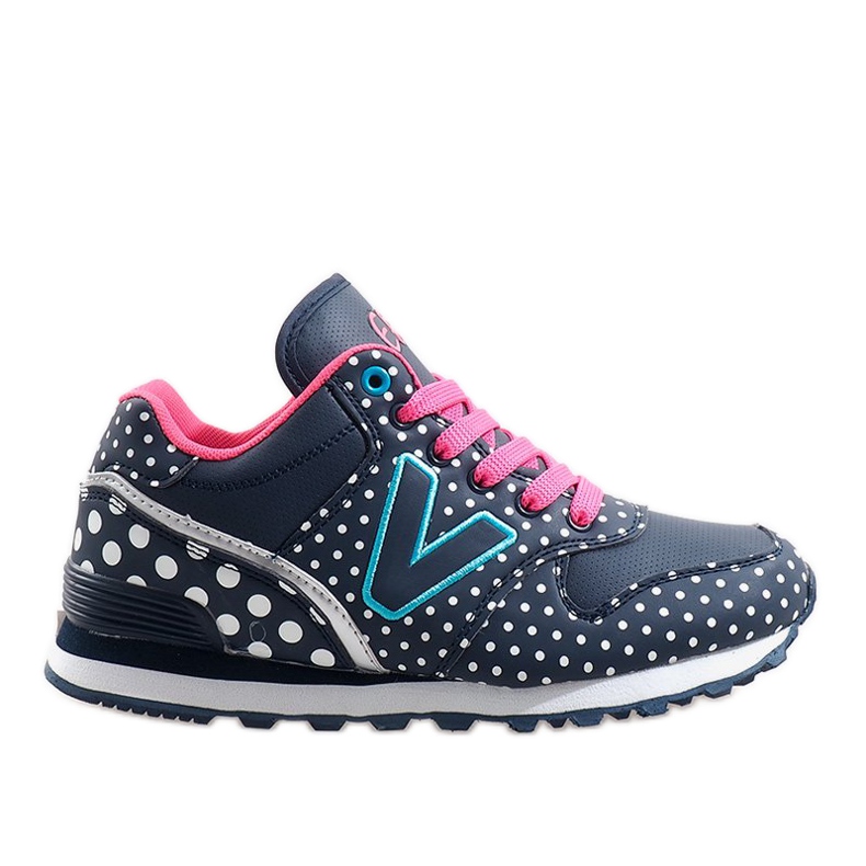 Navy blue sports shoes B1573-3 grey