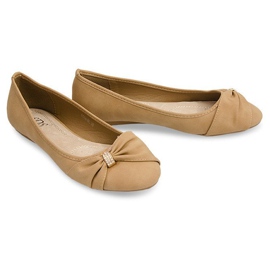 Ballerinas With Bow 6554 Khaki multicolored Ballerinas With Bow 6554 Khaki multicolored