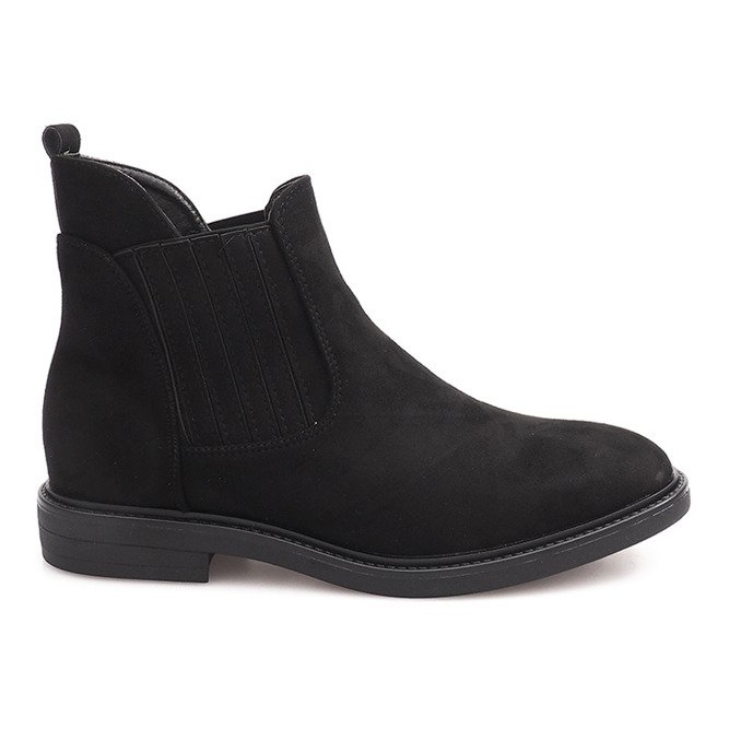 Suede Boots With an Elastic 1541 Black