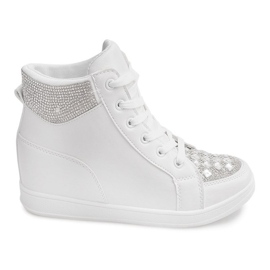 Sneakers With Sequins C7165 White Sneakers With Sequins C7165 White
