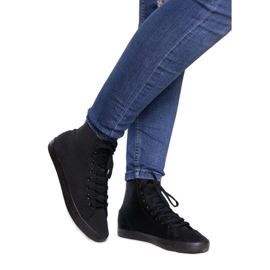 High-top Sneakers Lycra B113B Black High-top Sneakers Lycra B113B Black