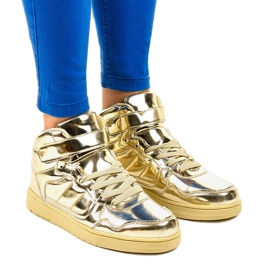 Gold Lacquered Sneakers XW7082 golden