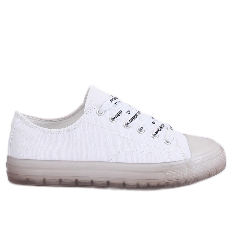 Women's white and gray sneakers B111-2 WHITE / GRAY