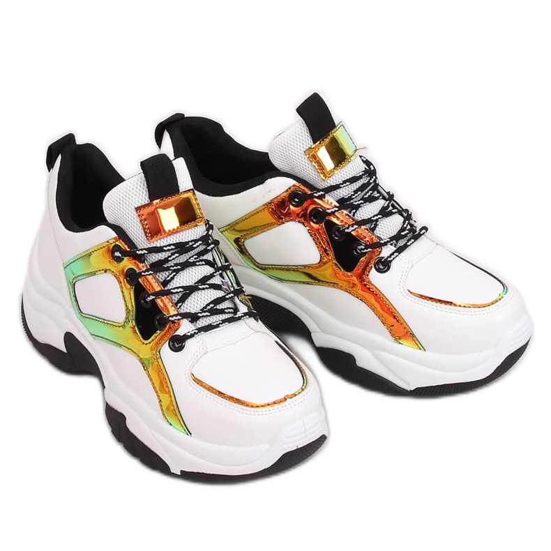 White CB-19055 White sports shoes multicolored White CB-19055 White sports shoes multicolored