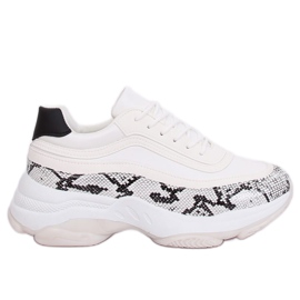 YY-02 White snake white sports shoes multicolored