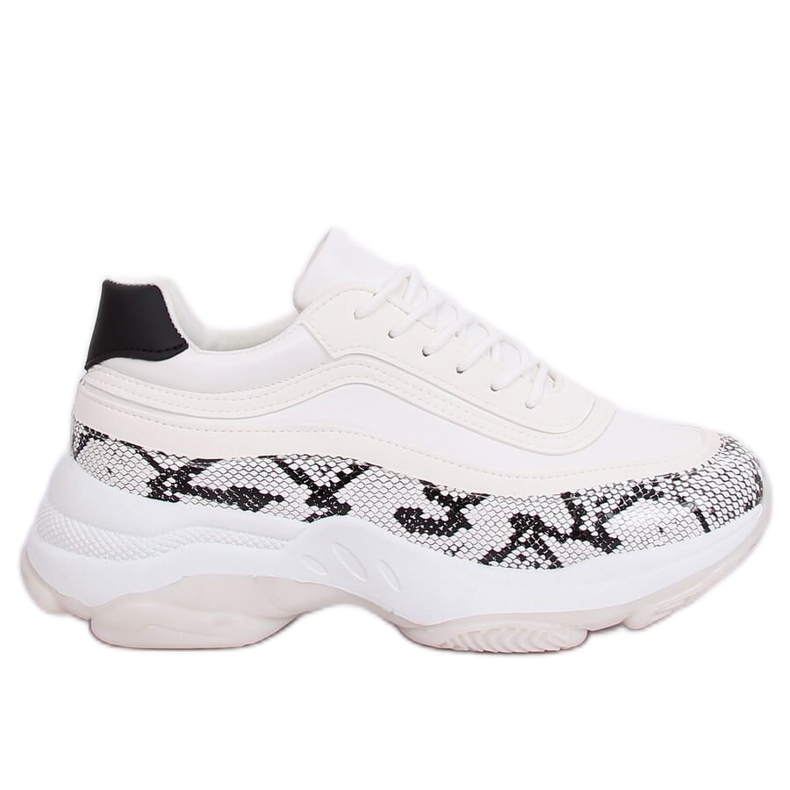 YY-02 White snake white sports shoes multicolored