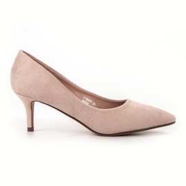 Ideal Shoes Comfortable Pumps On A Pin brown