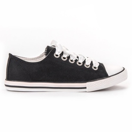 SHELOVET Sneakers Tied With A Ribbon black