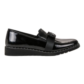 Filippo Leather Slip-on Shoes black