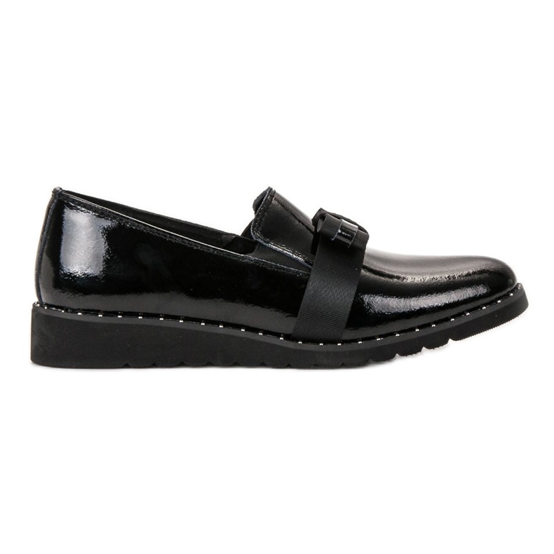 Filippo Leather Slip-on Shoes black