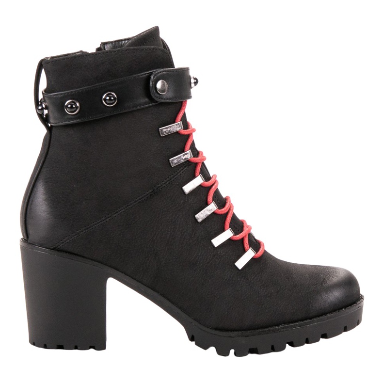 Vinceza Fashionable Laced Workers black