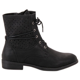 Groto Gogo Fashionable tied boots black
