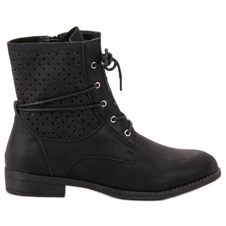 Groto Gogo Fashionable tied boots black