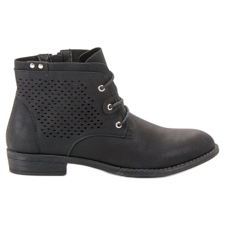 Groto Gogo Black openwork boots