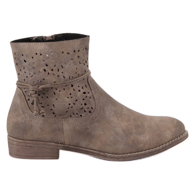 Groto Gogo Openwork women's boots multicolored green