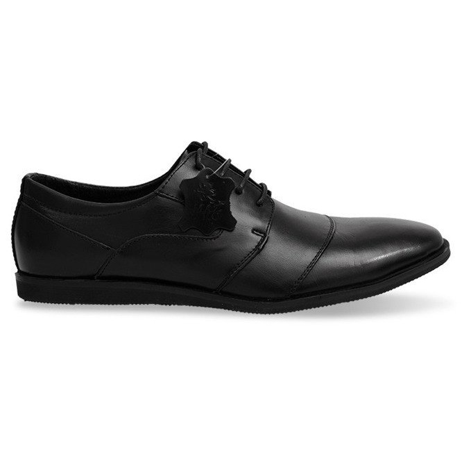Lace-up Leather Shoes LJ41 Black