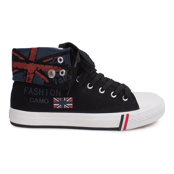 Black 1510-1 high sneakers