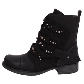 Black military boots 17103-4 Black Black military boots 17103-4 Black