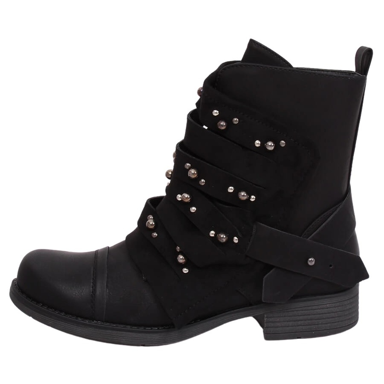 Black military boots 17103-4 Black