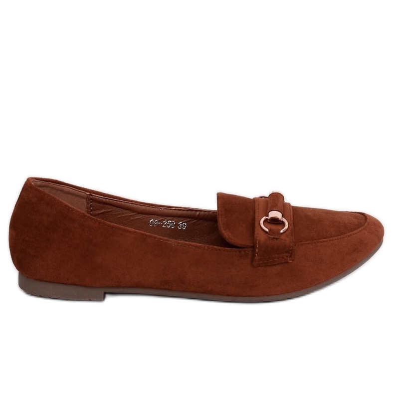 Women's loafers brick 99-259 D.ORANGE brown