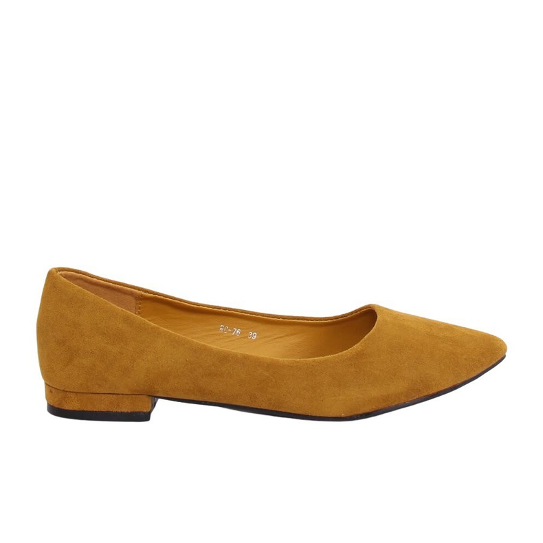 Yellow RC-76 Yellow ballerinas with almond toes