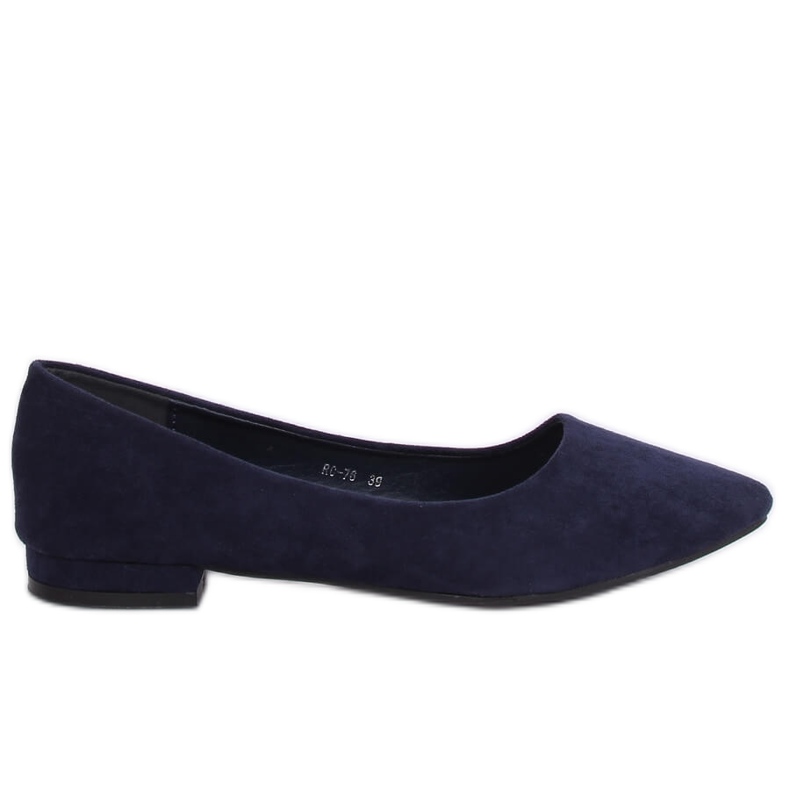 Ballerinas with almond toes navy blue RC-76 Navy