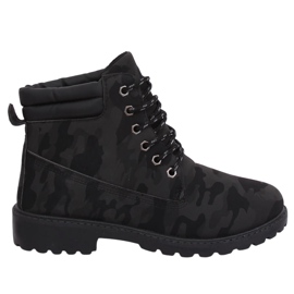 Timber boots for women camo W-3033 Blackcamuflage