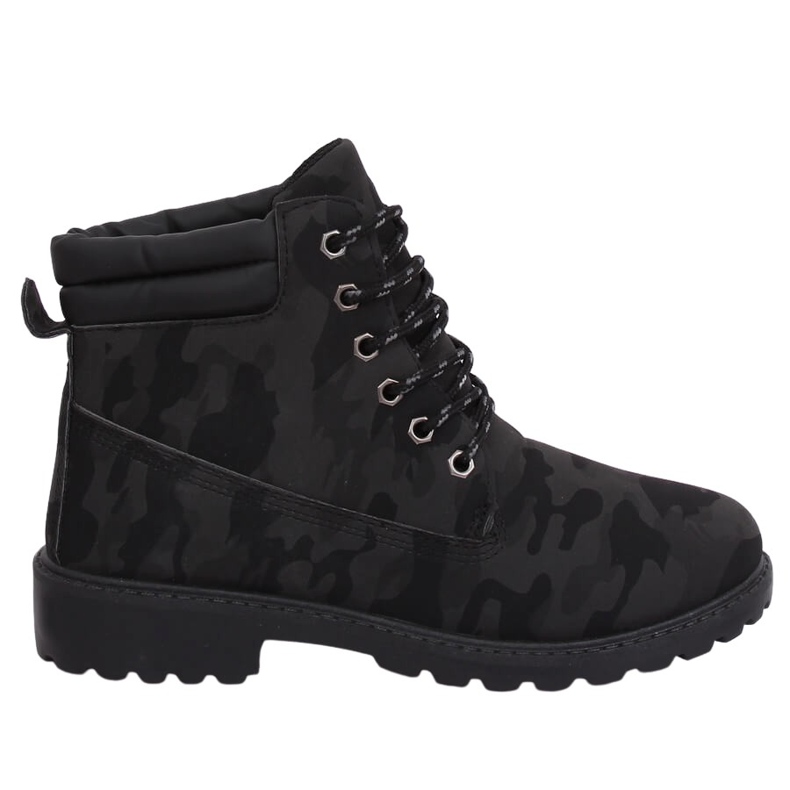 Timber boots for women camo W-3033 Blackcamuflage