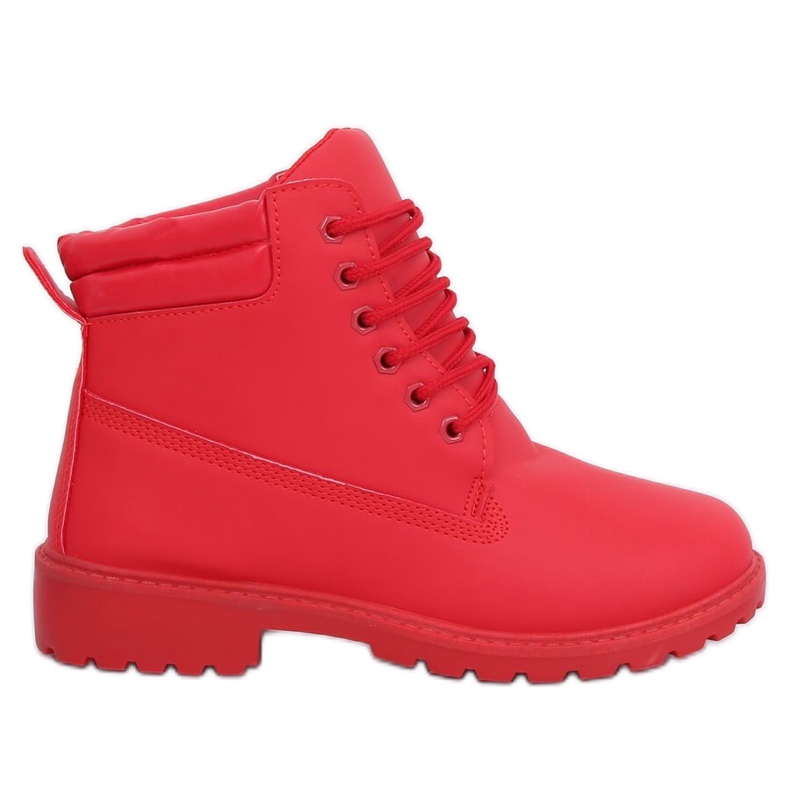 Red women's timber boots W-3033 Red