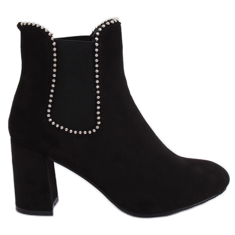 Black high-heeled boots 7392-GA Black