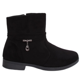 Black suede women's boots MP-53 Black
