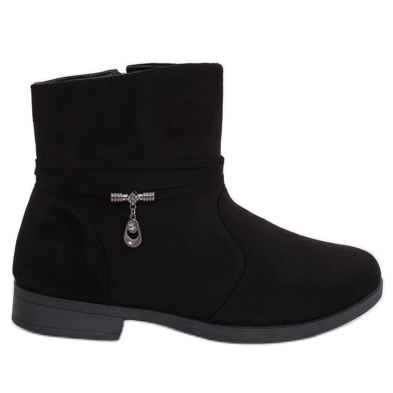 Black suede women's boots MP-53 Black